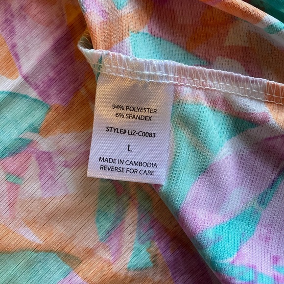 Scarlett Pink Multi Floral Split-Neck Blouse - Picture 4 of 4